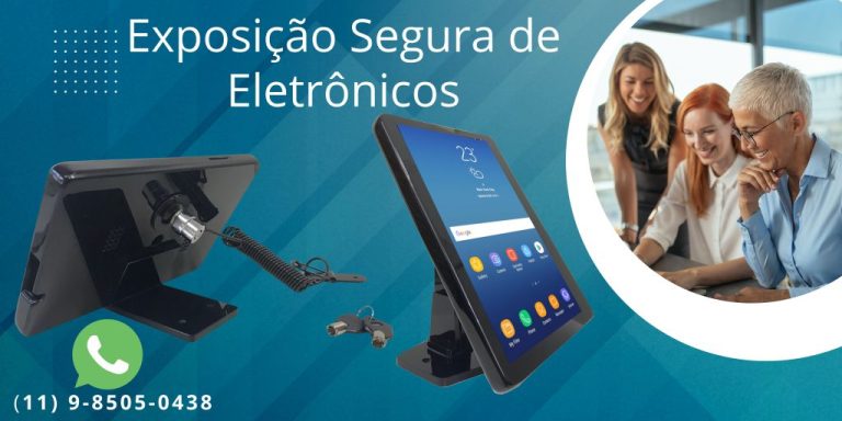 Exposição segura de eletrônicos estratégia de vendas