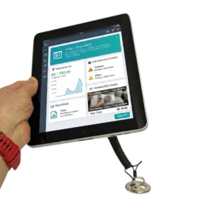 Trava antifurto para tablets e smartphone kit-cabo-mola