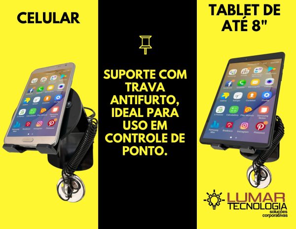 Antifurto celular de parede 15923C cabo-mola - Imagem 3