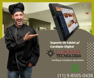 Cardápio Digital Suporte de Tablet Fixo